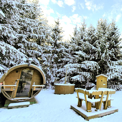 Sauna-Garden im Winter
